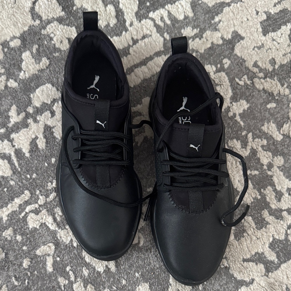 Puma Men's Black Lace-Up Sneakers